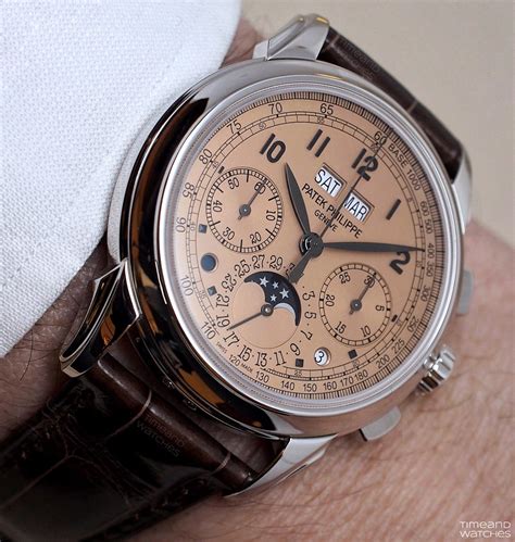 patek philippe 5270p-001 perpetual calendar chronograph with salmon penny dial|Patek Philippe 5270P .